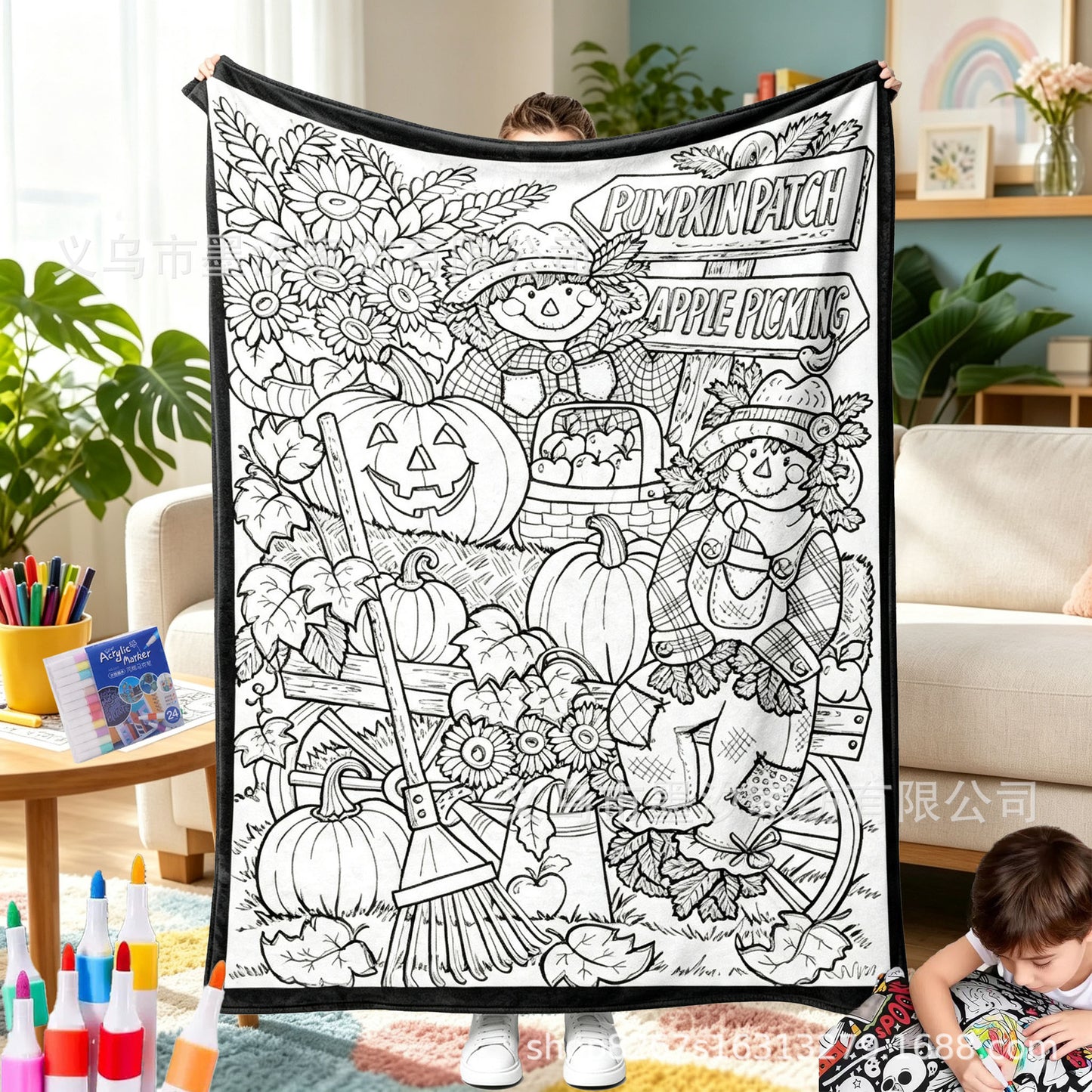 DIY Coloring Blanket with Markers1