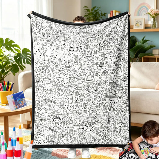 DIY Coloring Blanket with Markers