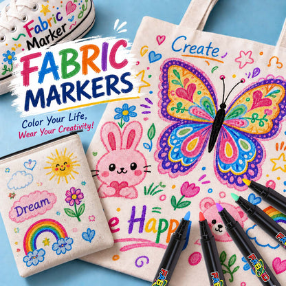 Washable Fabric Marker Pens for DIY Art
