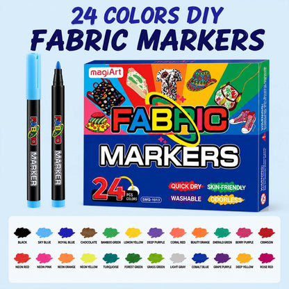 Washable Fabric Marker Pens for DIY Art